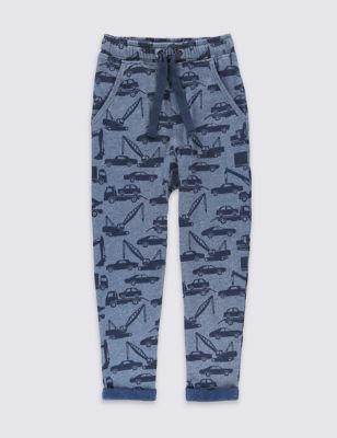 Cotton Blend Car Print Jogger &#40;1-7 Years&#41;